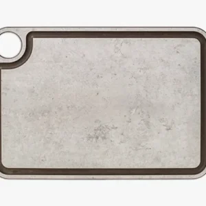 Tábua de corte com canal e gancho cinza 330 X 230 mm para Adultos