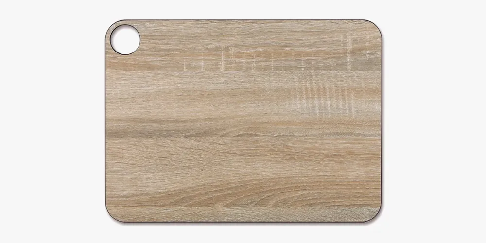 Tábua de Corte Marrom com Gancho 377 x 277 mm com Suporte Incluso