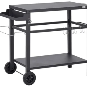 Metal Garden Serving Trolley Black STALETTI