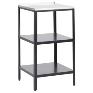 Profissional Premium Ilha de cozinha para exterior em ço preto 50 x 50 x 92 cm VILAMA
