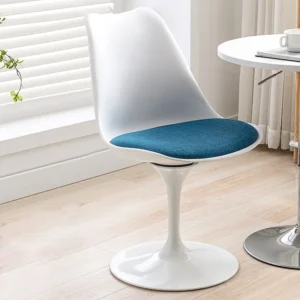 Cadeira tulipa - Polipropileno e metálico - Azul e branco - XAFY
