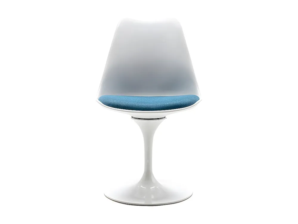Cadeira tulipa - Polipropileno e metálico - Azul e branco - XAFY