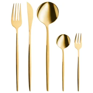 Conjunto de 30 talheres RIGATONI Dourado