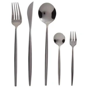Conjunto de 30 talheres RIGATONI Preto