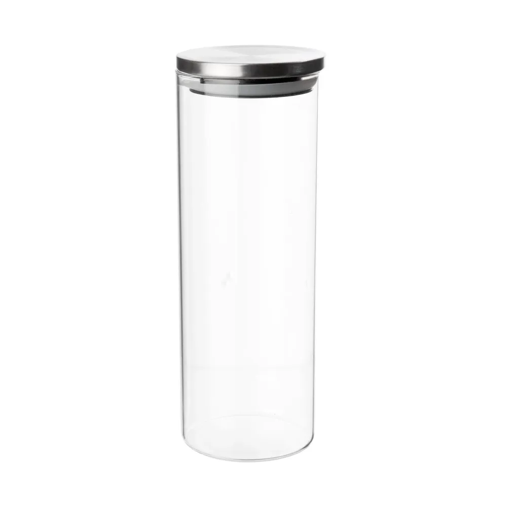 Premium Inox 18/10 Frasco Vidro Tampa Metálico L