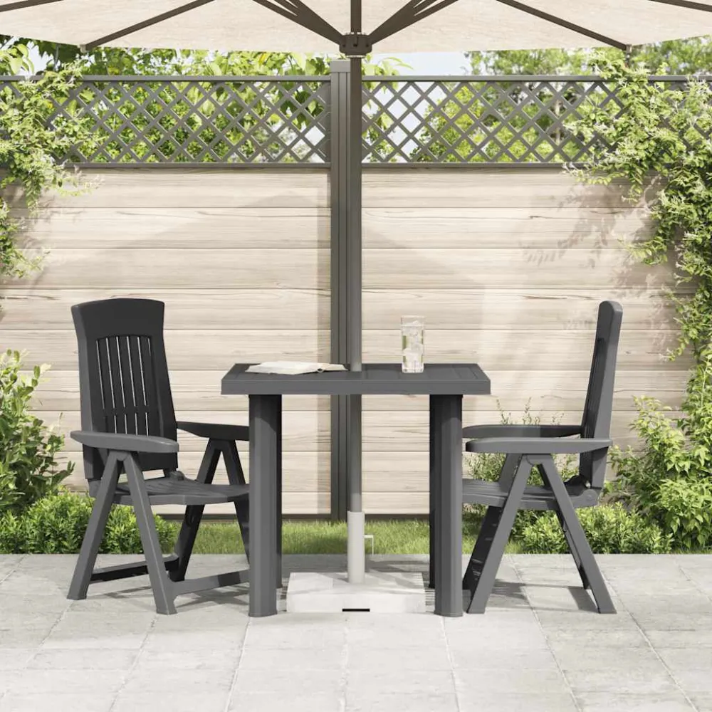 Mesa de Bistrô Mesa de jardim 80x75x72 cm plástico antracite