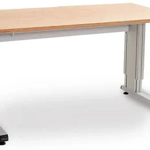 Mesa básica Bedrunka+Hirth powerline C, tampo em faia multiplex 40 mm, padrão com interruptor mecânico para ajuste de altu...