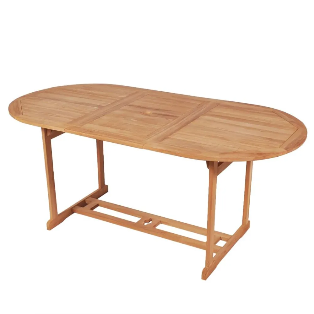Mesa de Canto para Mesa de jardim 180x90x75 cm madeira teca maciç