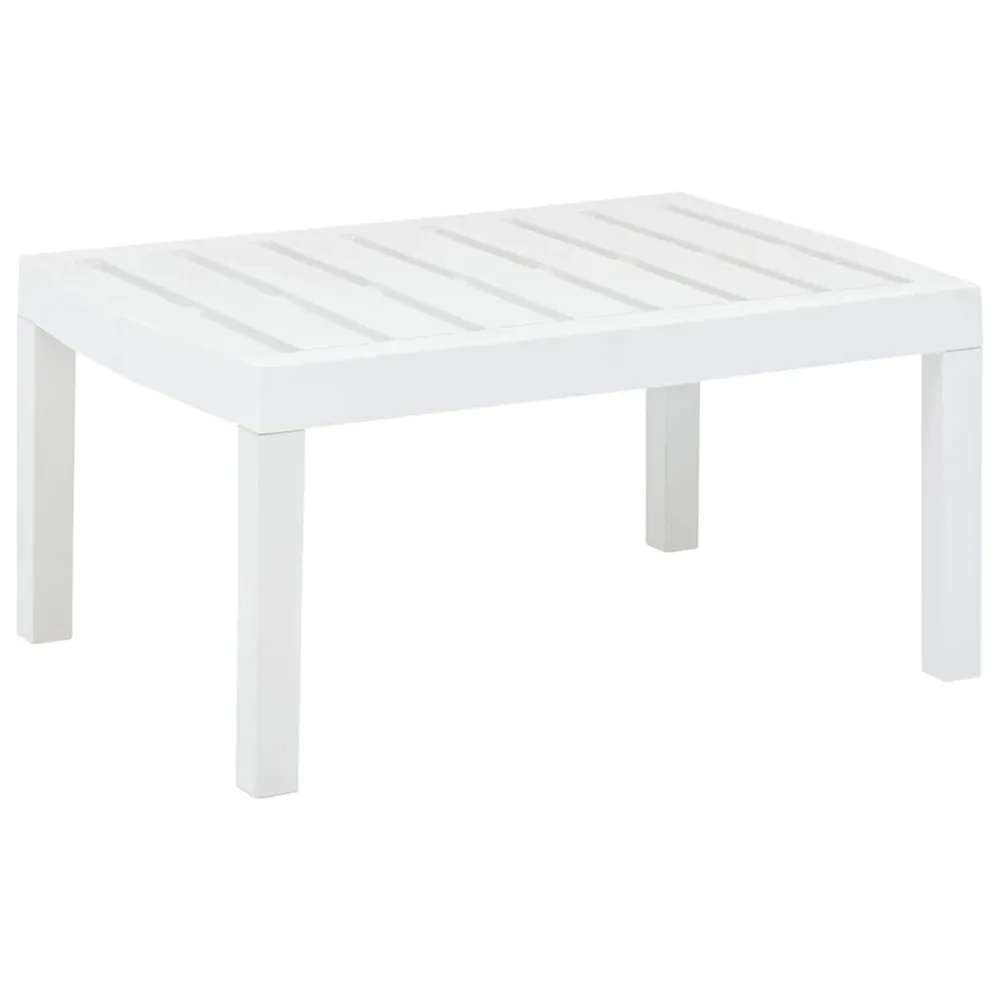 Mesa de Centro para Mesa de jardim 78x55x38 cm plástico branco