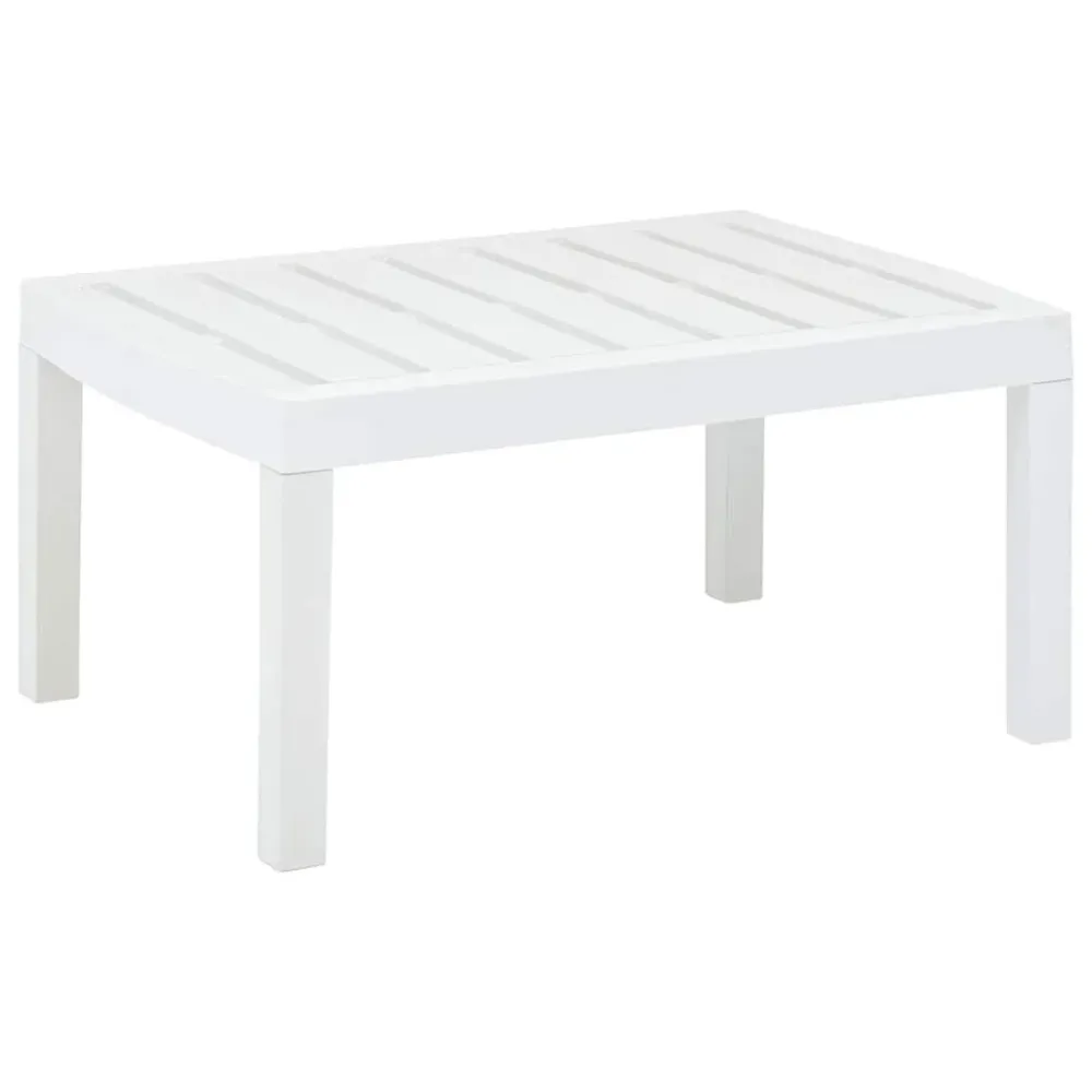 Mesa de Centro para Mesa de jardim 78x55x38 cm plástico branco