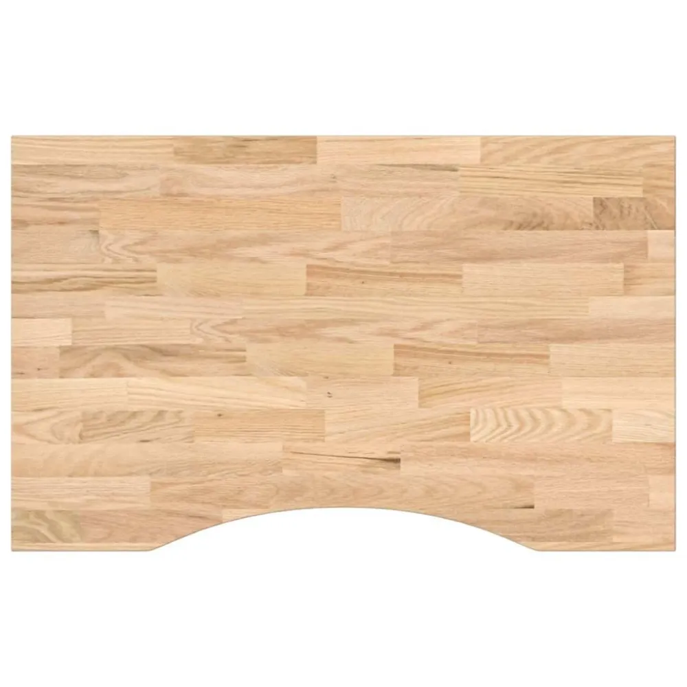 Mesa Dobrável para Tampo mesa retangular 80x50x2,5 cm carvalho maciço não tratado