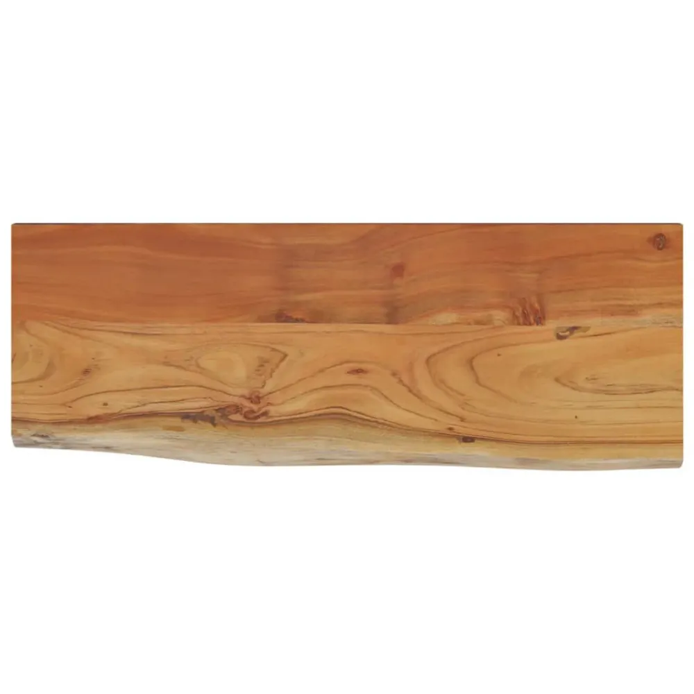 Mesa de Ferro Fundido Prateleira de parede retangular 80x30x3,8 cm acácia maciç