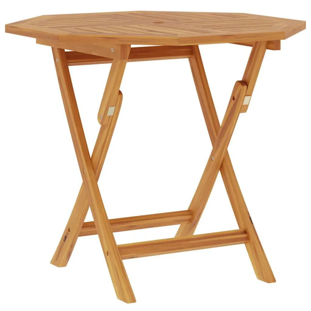 Mesa de jardim dobrável 85x85x76 cm madeira teca maciç para Ambientes Externos