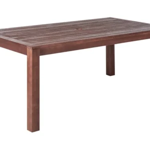 Mesa de jardim em madeira de eucalipto 180 x 100 cm castanho TUSCANIA | Resistente às Intempéries