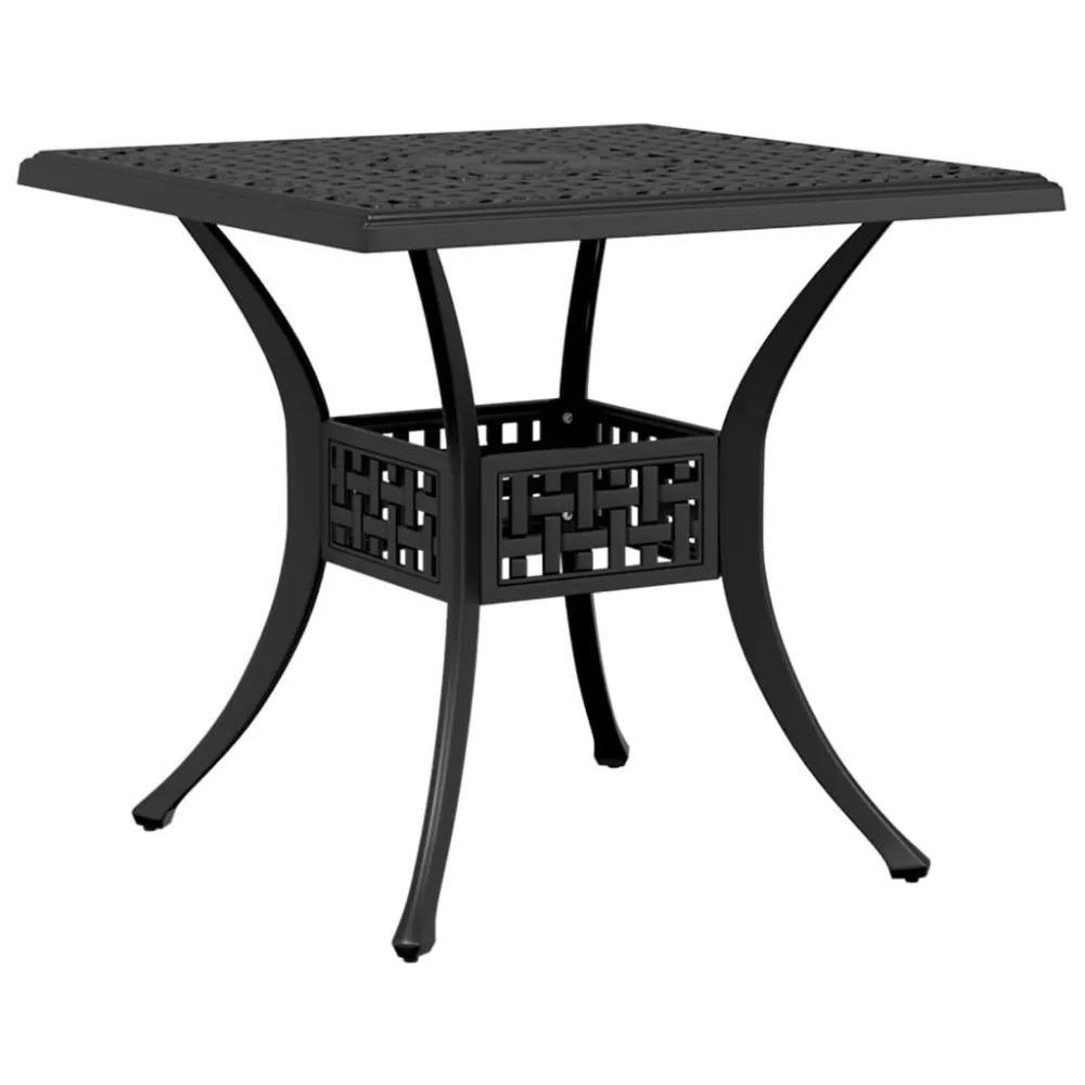 Mesa de Jardim Mesa de jardim 80x80x75 cm alumínio fundido preto
