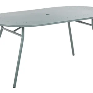 Mesa de jardim em metal azul visível 160 x 90 cm CALVI