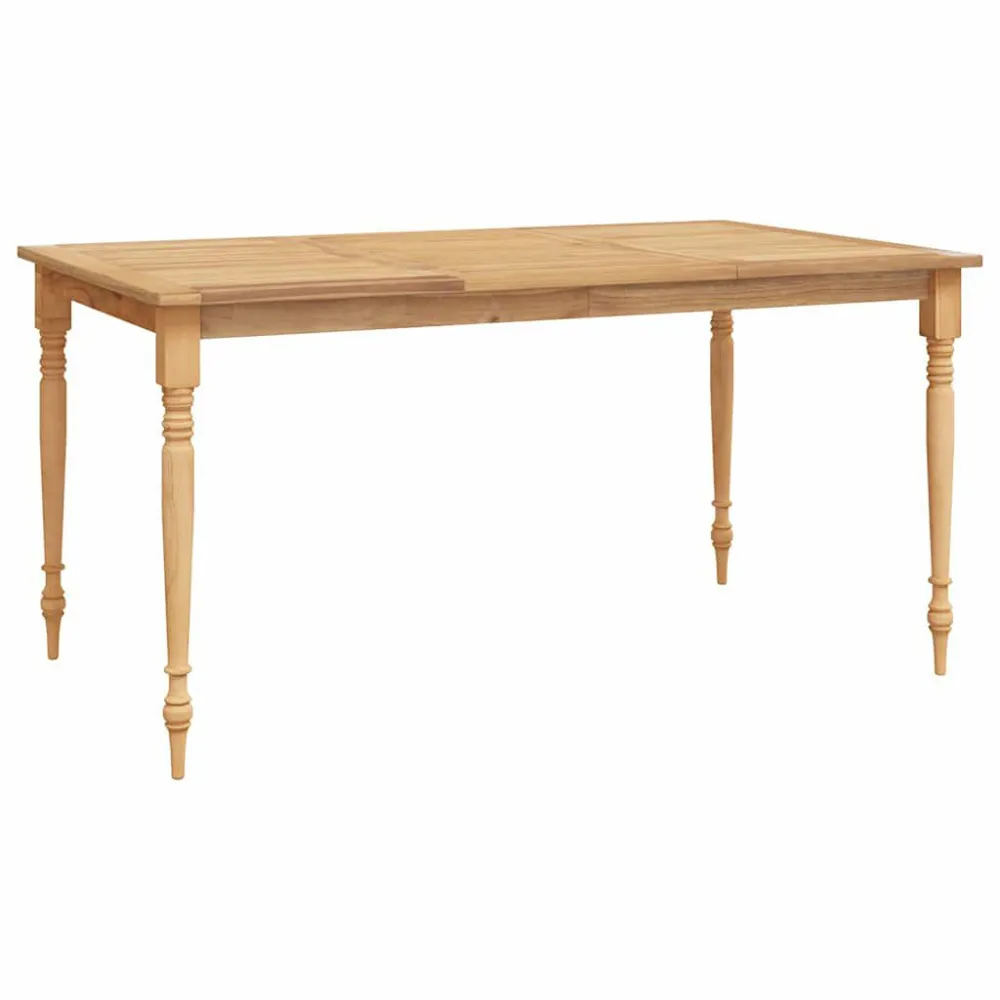 Mesa de Pátio Mesa Batávia 85x85x75 cm madeira de teca maciç