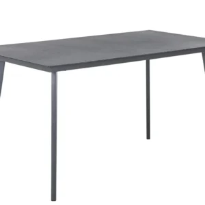 Mesa de Pátio Mesa de jardim em alumínio cinzento 140 x 80 cm MILETO
