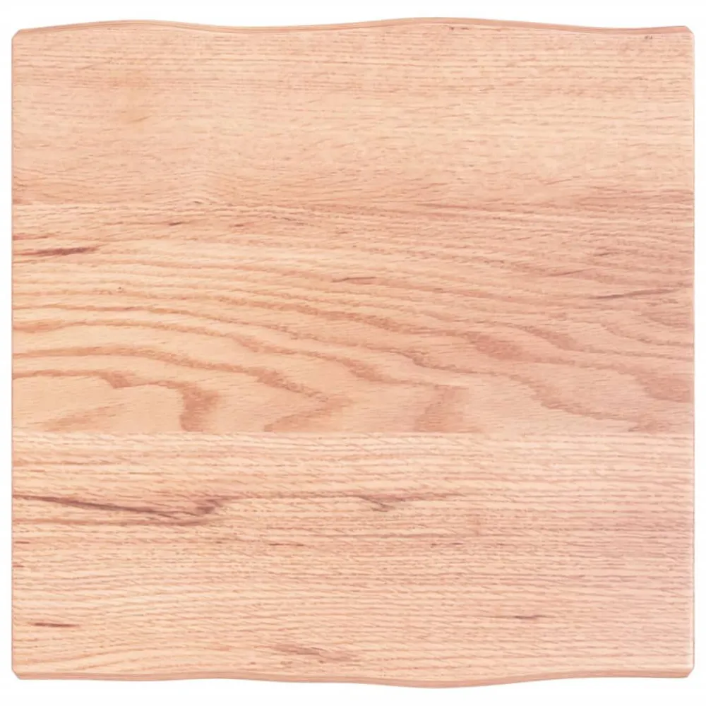 Mesa de Pátio Tampo de mesa carvalho tratado com bordas vivas castanho-claro