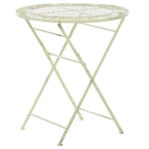 Mesa de varanda em metálico verde claro ø 70 cm BIVIO