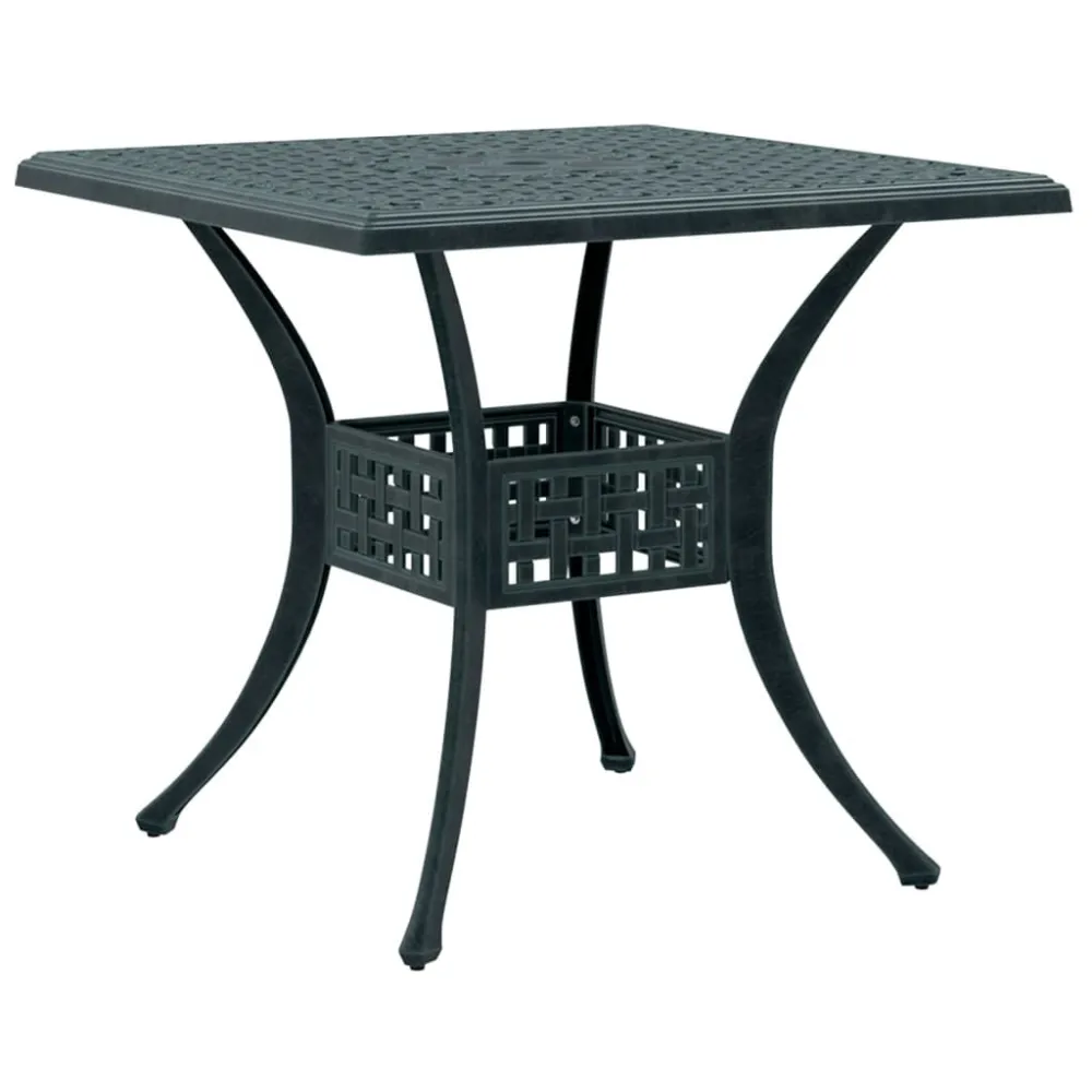 Premium para Exterior Mesa de jardim 80x80x75 cm alumínio fundido verde