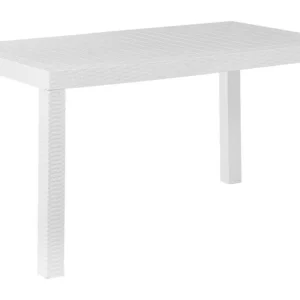 Resistente às Intempéries Mesa de jardim 140 x 80 cm branca FOSSANO