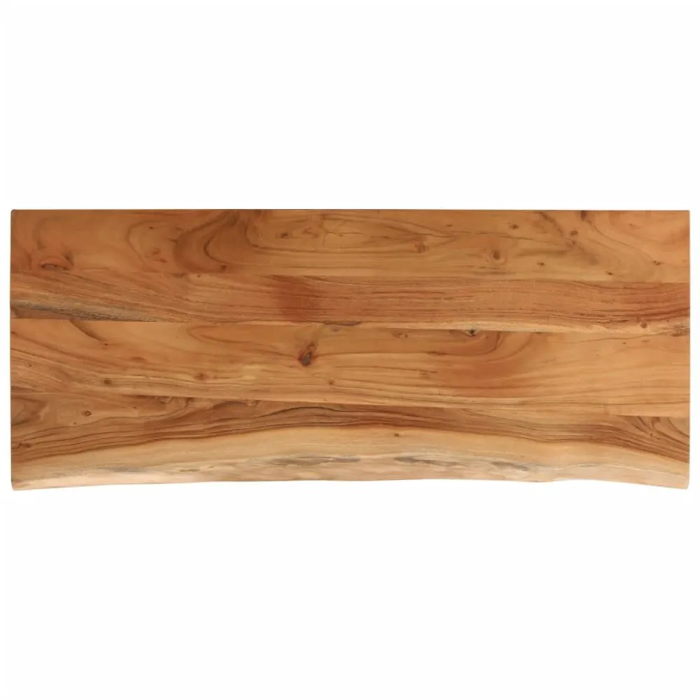 Resistente às Intempéries Tampo de mesa retangular borda viva 100x40x2,5 cm acácia maciç