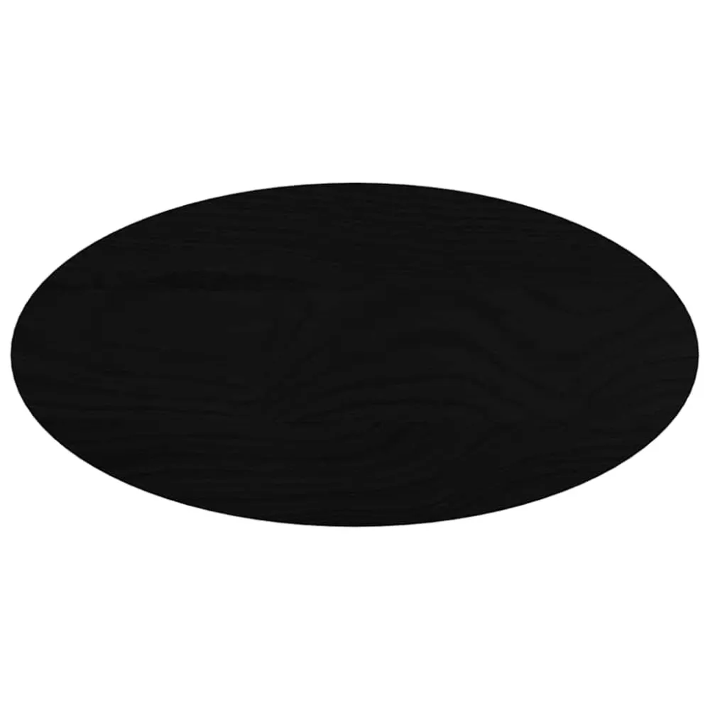 Tampo de mesa 80x40x2 cm carvalho maciç oval castanho-escuro | Resistente às Intempéries