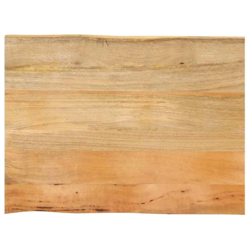Tampo de mesa com borda viva 70x60x2,5 cm mangueira maciç com Base em Pedra Artificial