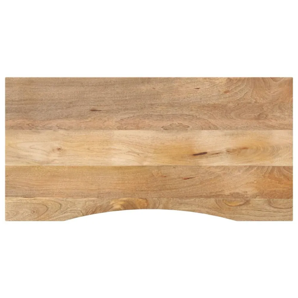 Tampo de mesa com curva 110x60x2,5 cm mangueira áspera maciç em Alumínio e Vidro