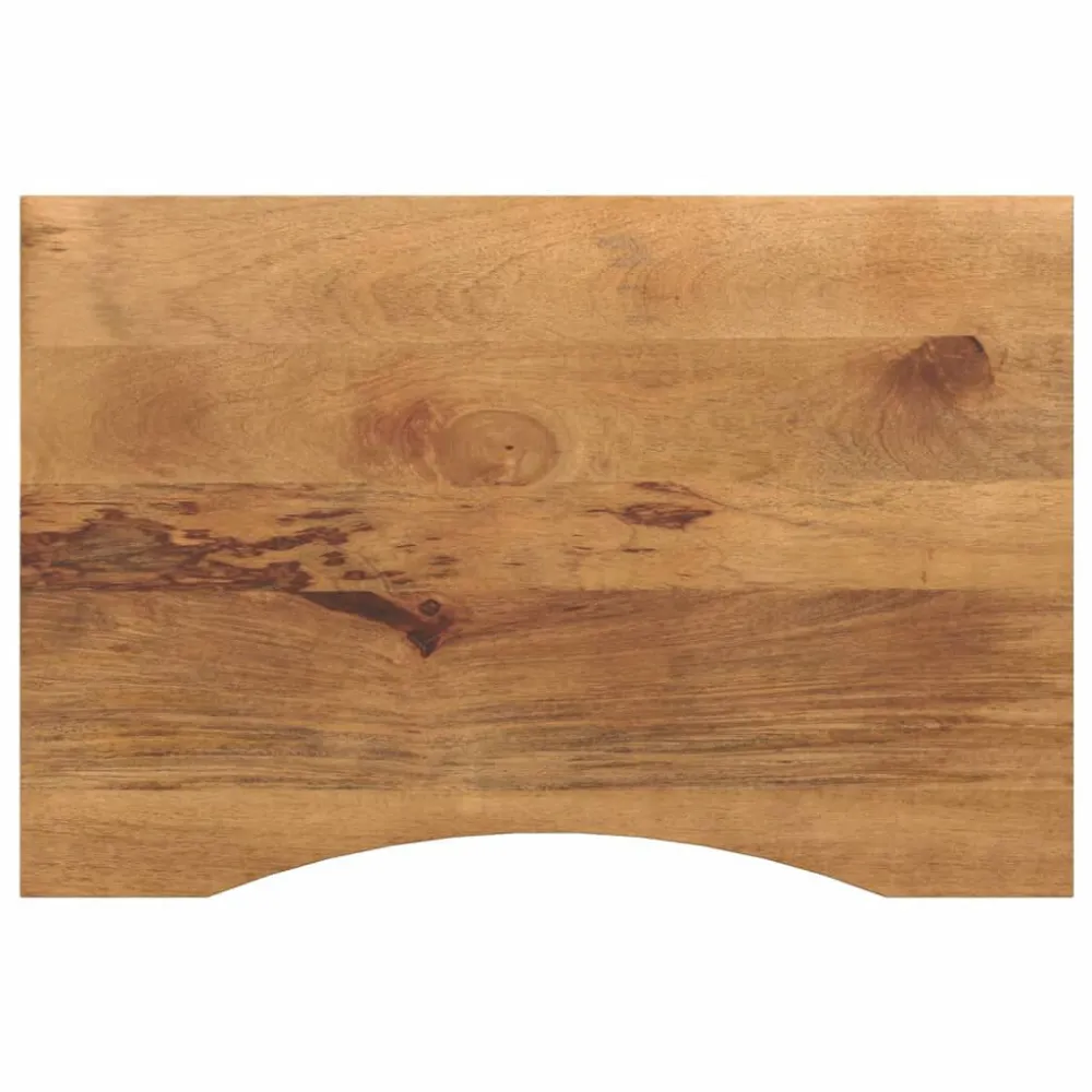 Tampo de mesa com curva 90x50x2,5 cm mangueira áspera maciç | Resistente às Intempéries