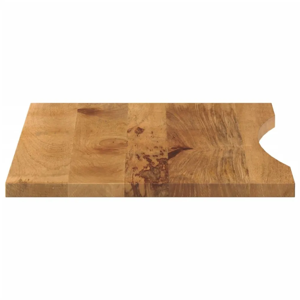 Tampo de mesa com curva 90x50x2,5 cm mangueira áspera maciç | Resistente às Intempéries