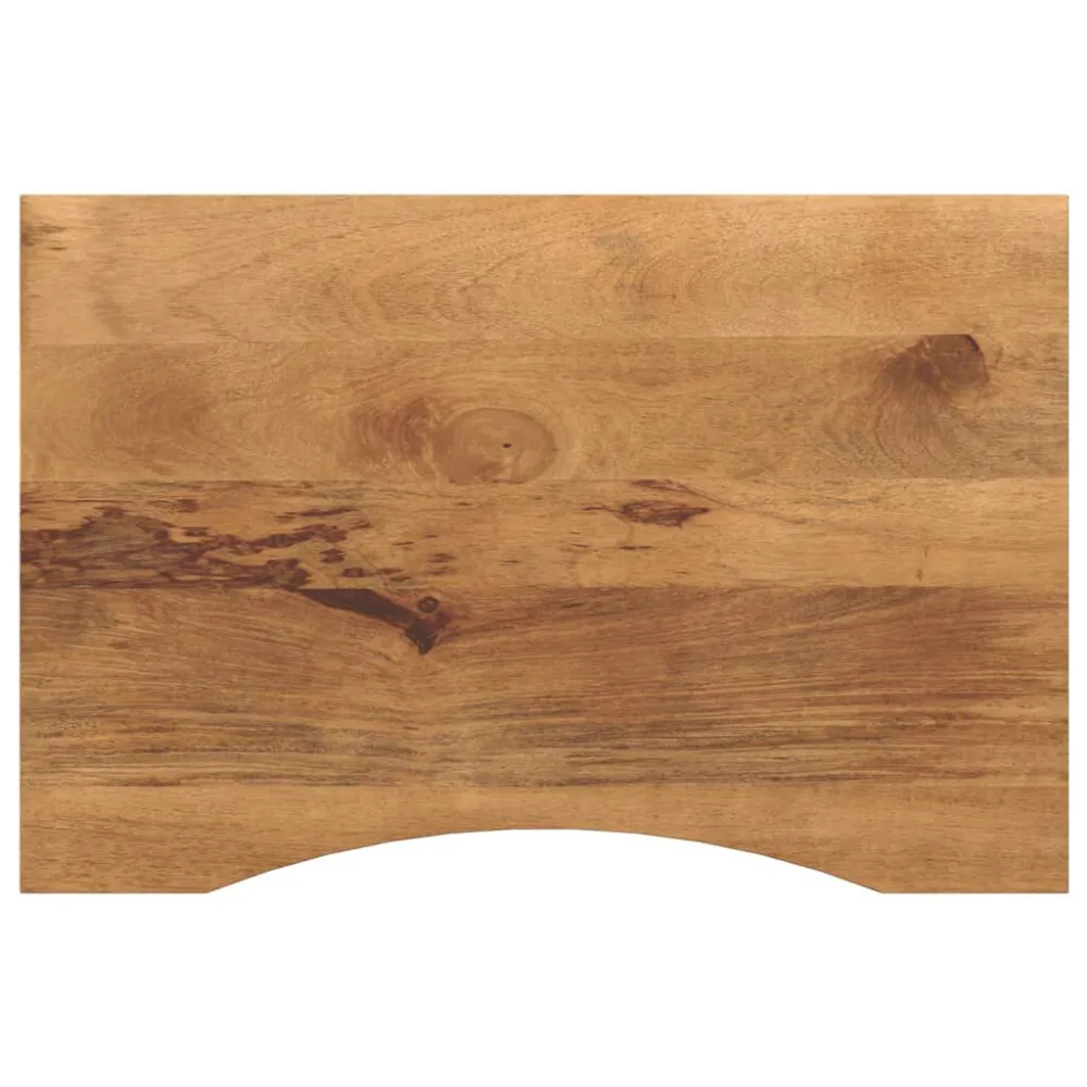 Tampo de mesa com curva 90x60x2,5cm mangueira áspera maciç para Churrasqueiras e Áreas de Lazer