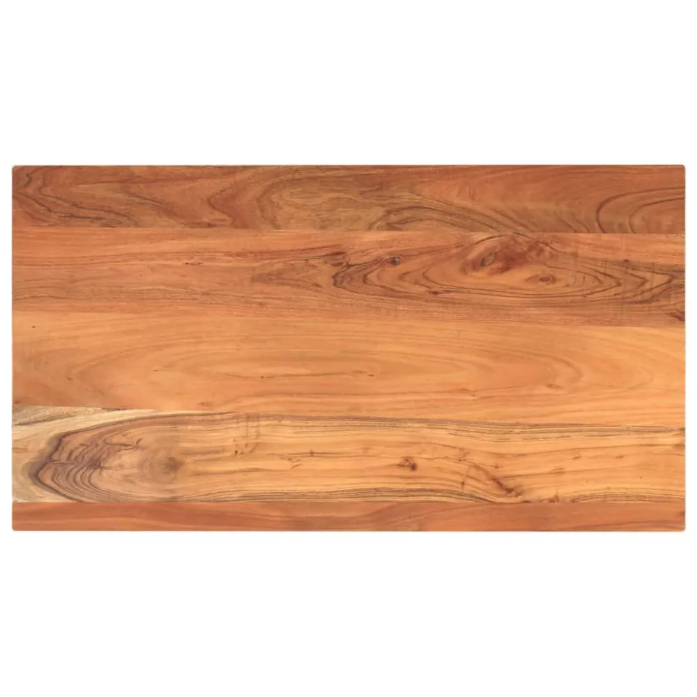 Tampo de mesa retangular 100x70x3,8 cm madeira de acácia maciç | Montagem Rápida