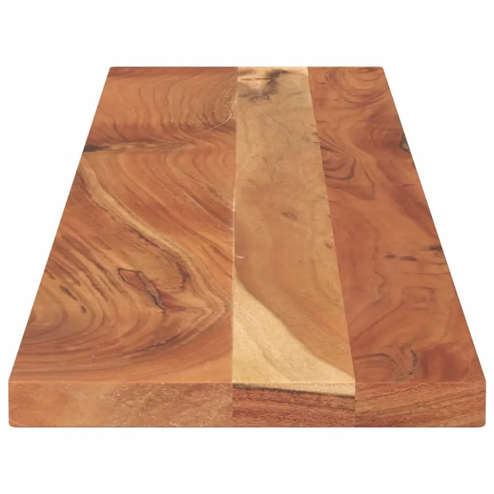 Tampo de mesa retangular 180x30x2,5 cm madeira de acácia maciç com Base em Pedra Artificial