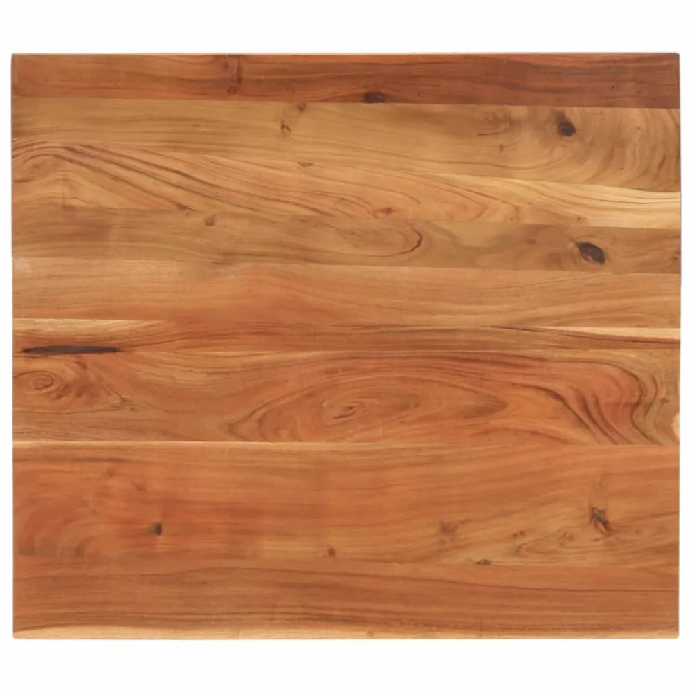 Tampo de mesa retangular 90x80x3,8 cm madeira de acácia maciç para Ambientes Externos