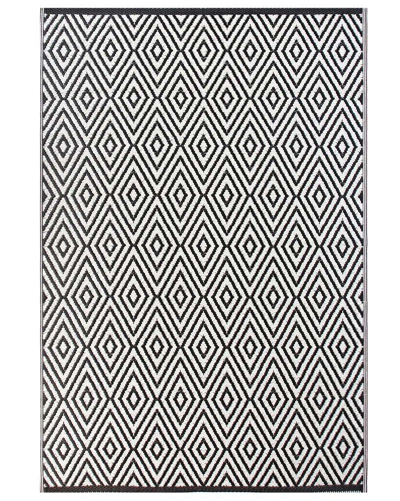Premium Antiderrapante Tapete de exterior preto 150 x 200 cm SIKAR