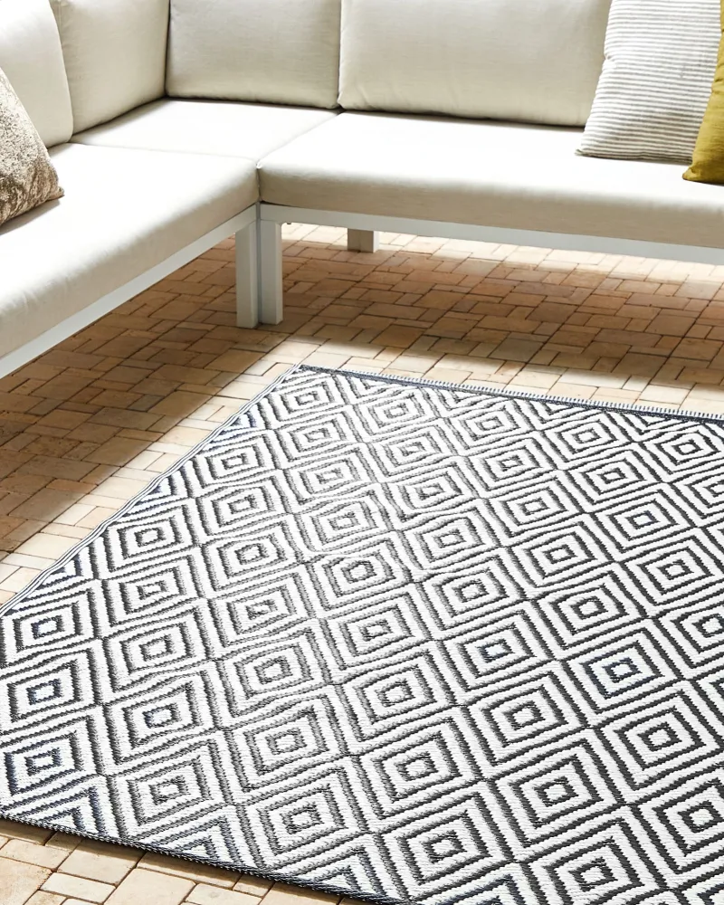 Premium Antiderrapante Tapete de exterior preto 150 x 200 cm SIKAR