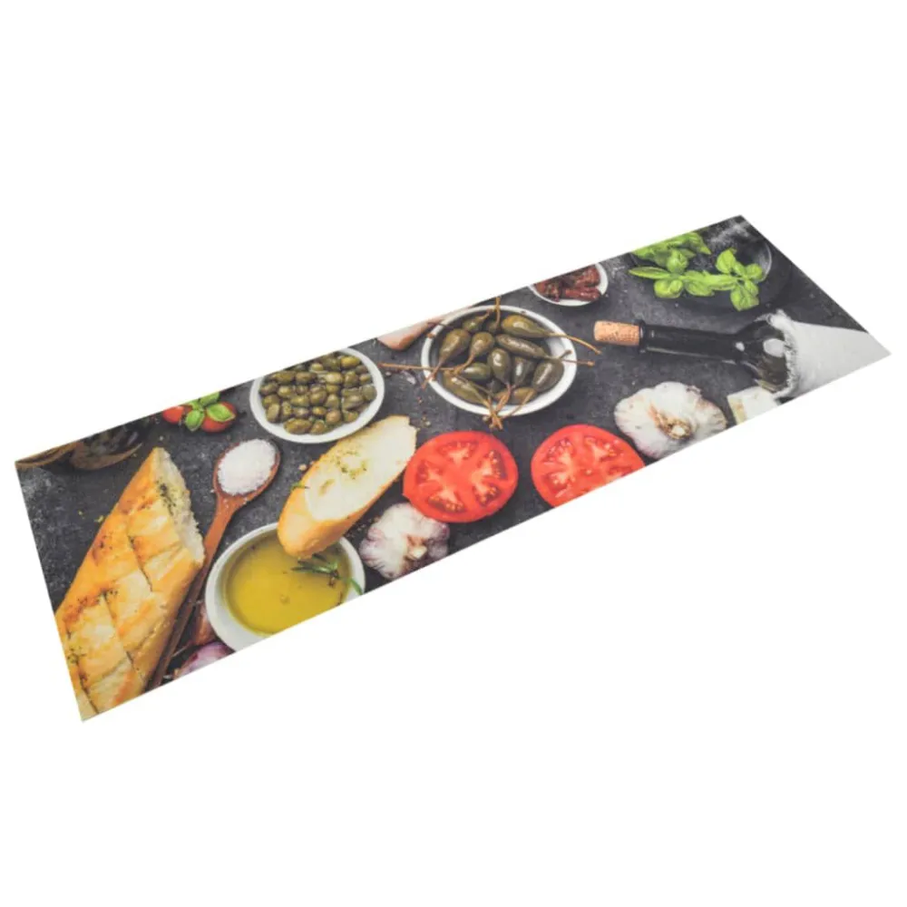 Suporte para Tapete de cozinha lavável 45x150 cm veludo tradicional vinho/jantar