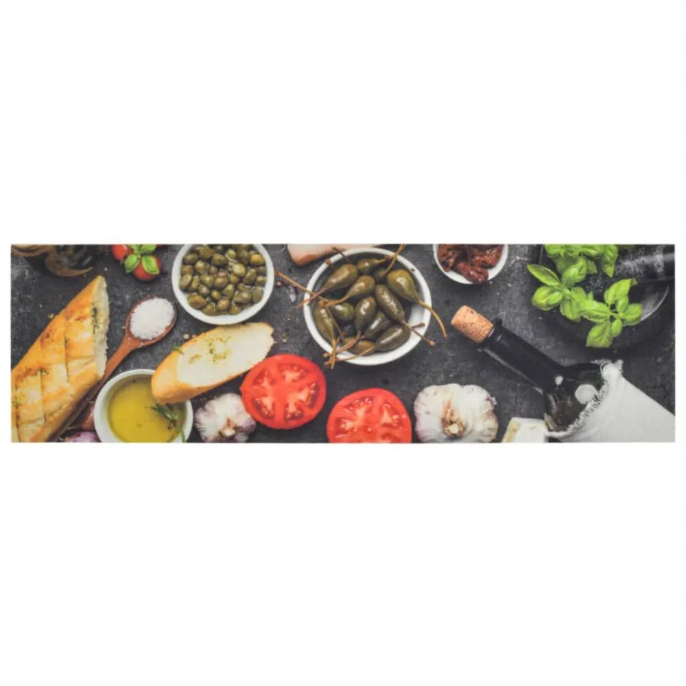 Suporte para Tapete de cozinha lavável 45x150 cm veludo tradicional vinho/jantar