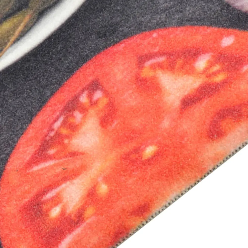 Suporte para Tapete de cozinha lavável 45x150 cm veludo tradicional vinho/jantar
