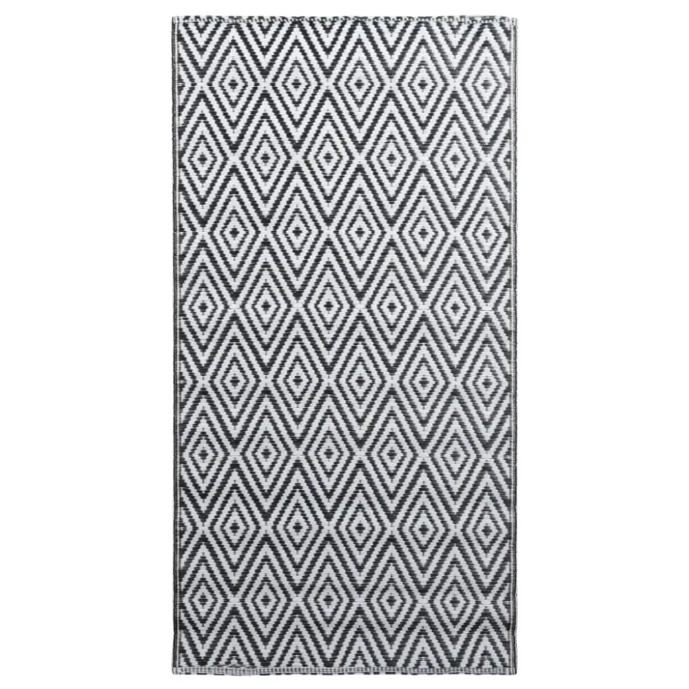 Tapete de exterior 120x180 cm ARAKIL PP branco e preto para Preparação de Alimentos