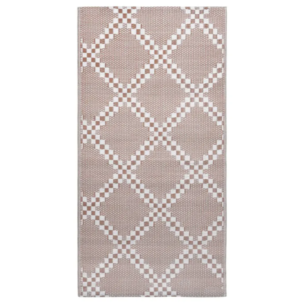 Tapete de exterior 160x230 cm ARAKIL PP castanho - Kit Completo Acessórios
