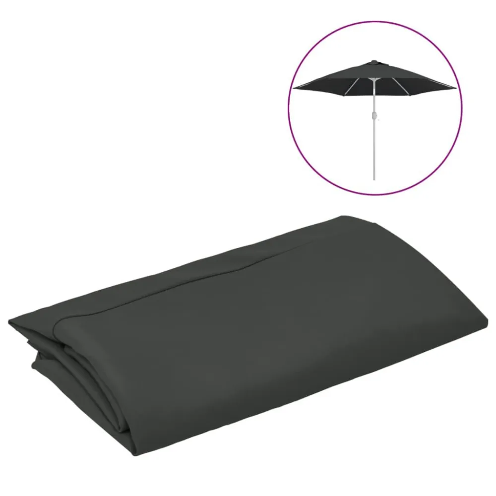 Guarda-sol de Jardim Tecido de substituição para guarda-sol exterior 300 cm antracite