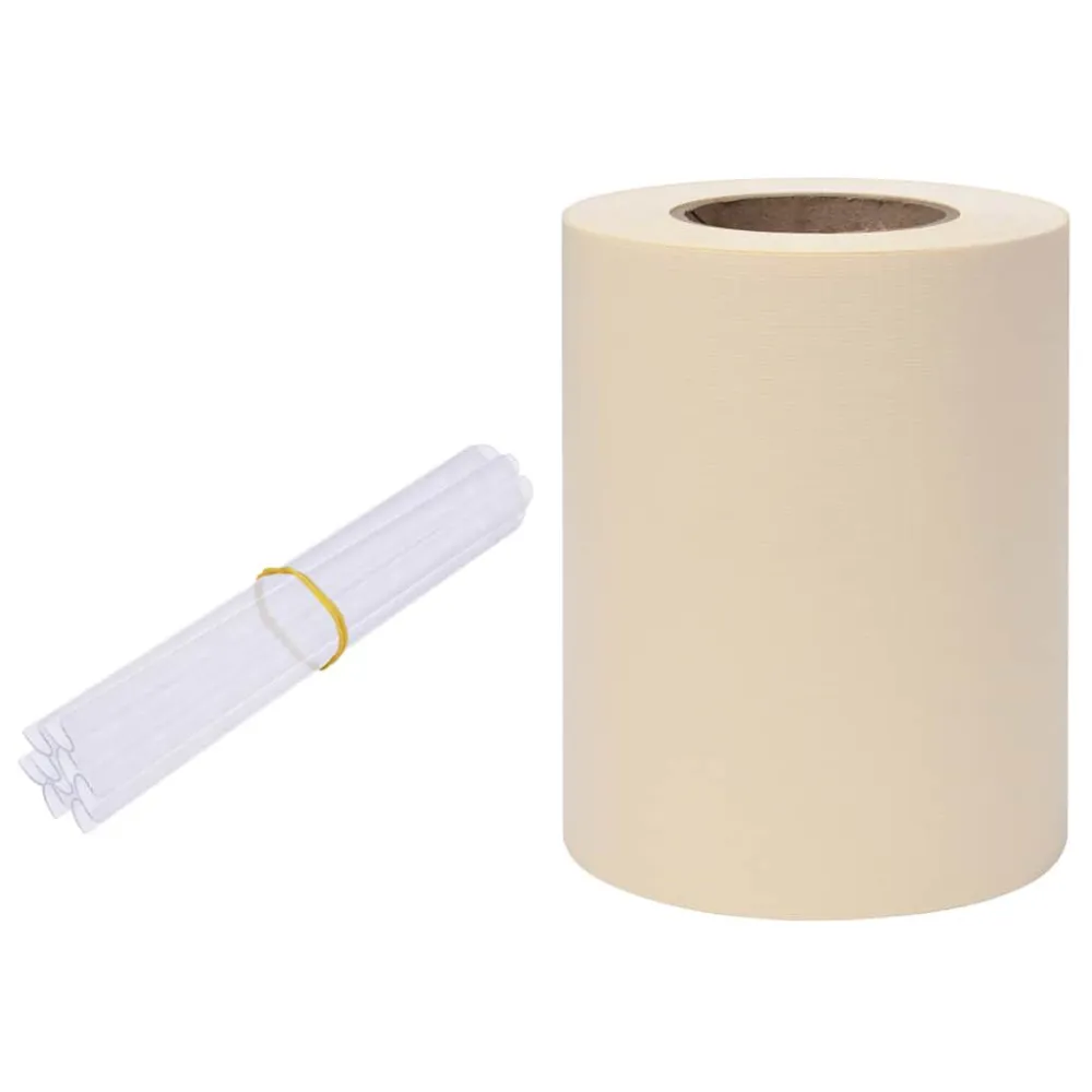 Proteção Contra Vento Painel de privacidade para jardim 35x0,19 m PVC creme