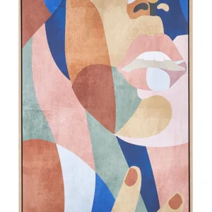 Tela BITETTO Retangular 63 x 99 cm Abstrato Arco-íris