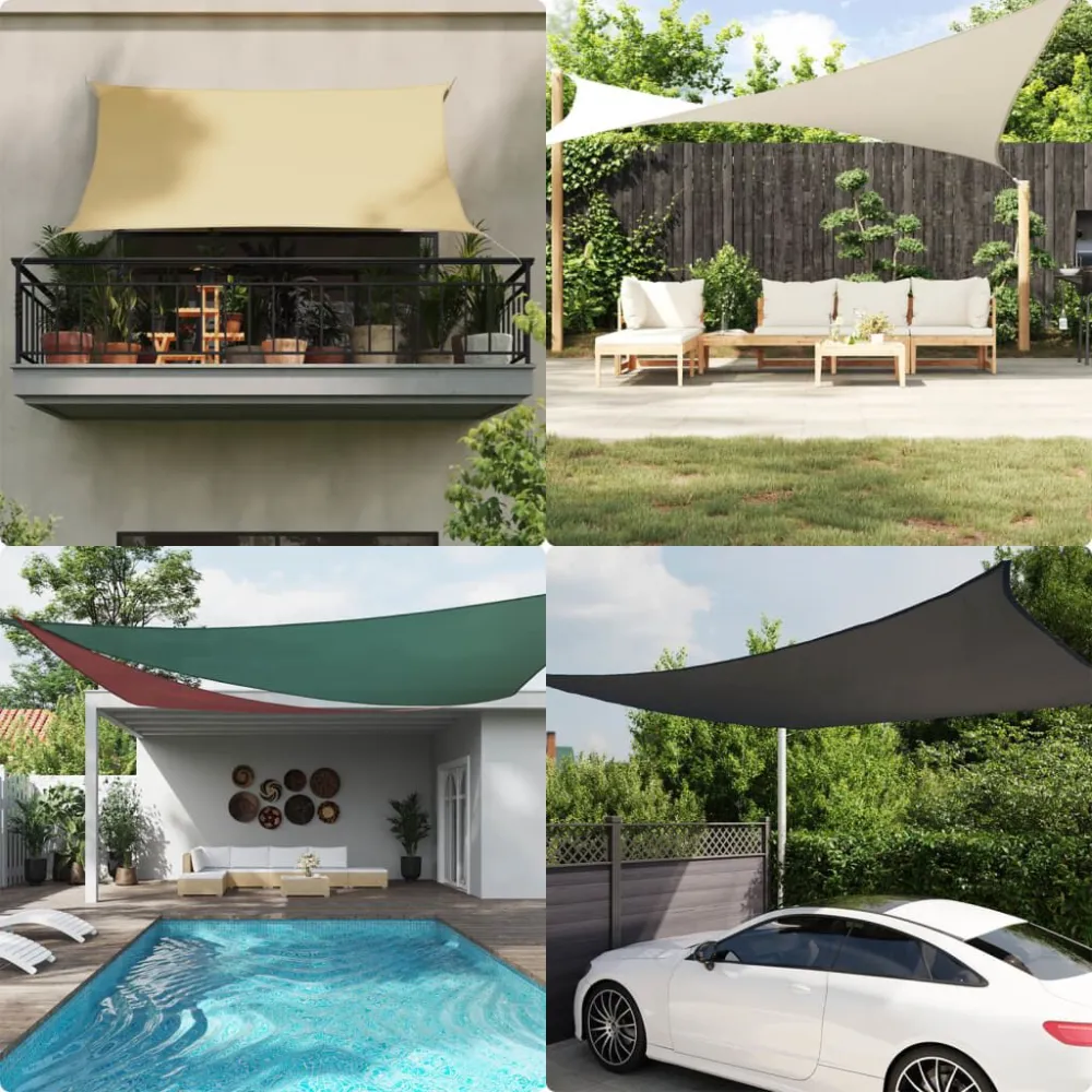 Barreira de Jardim Para-sol estilo vela tecido oxford retangular 2x2,5 m antracite