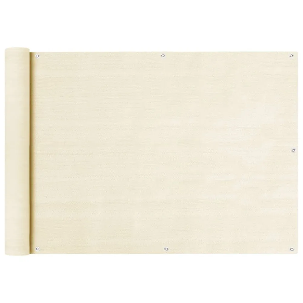 Tela de Privacidade para Tela de varanda 75x500 cm PEAD cor creme