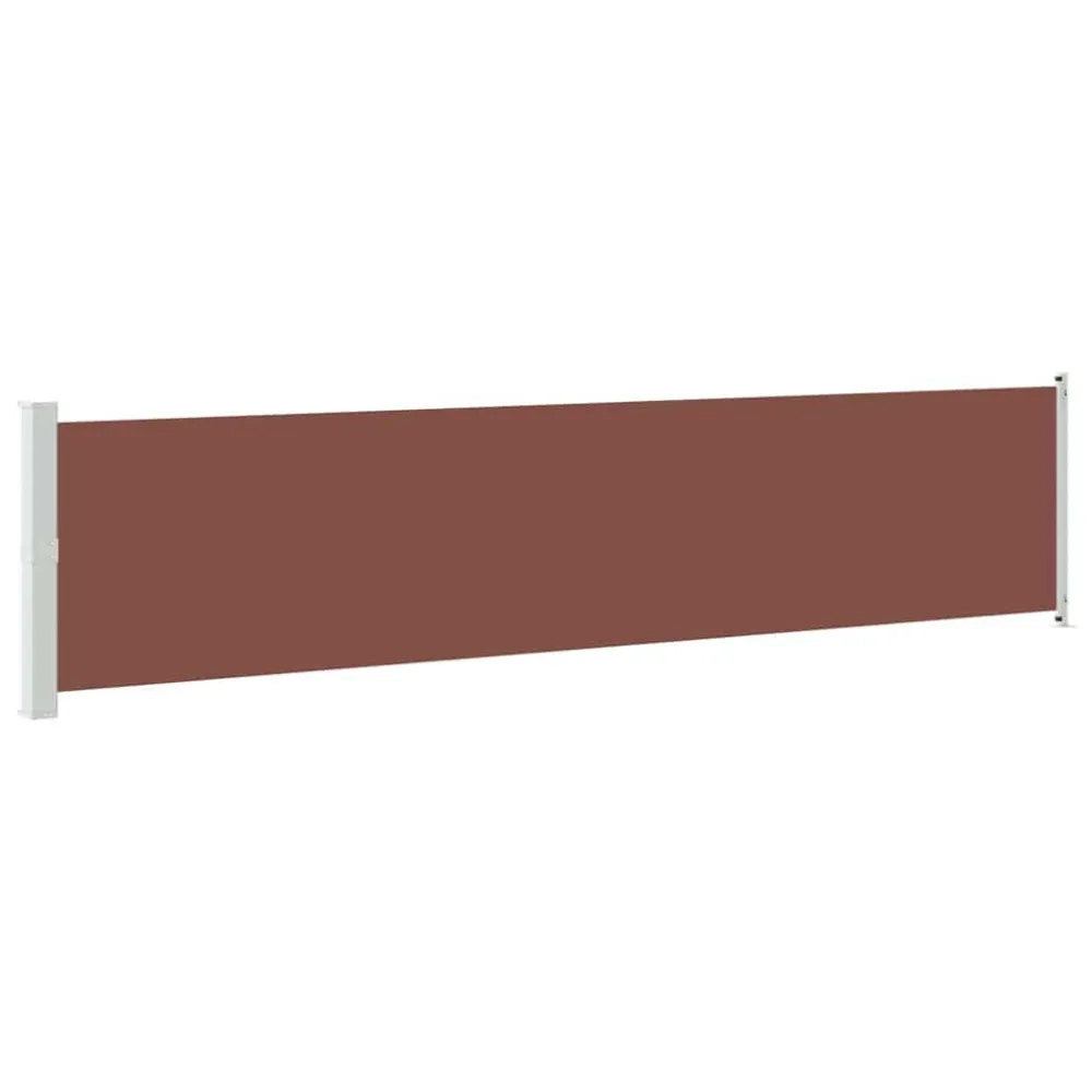 Tela de Privacidade Premium Toldo lateral retrátil para pátio 140x600 cm castanho