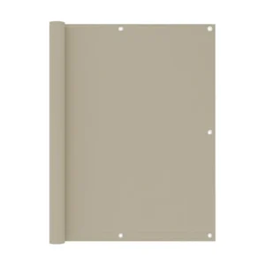 Tela de varanda 120x500 cm tecido Oxford bege | Resistente UV | Impermeável